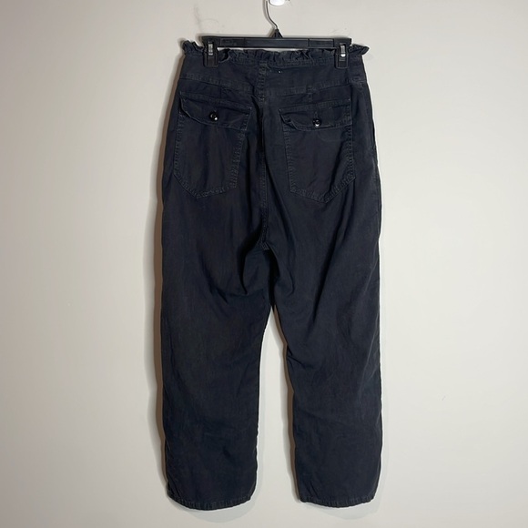 The Great. | Washed Black Ruffle Armies Cropped Pants Size 28 - Picture 7 of 9